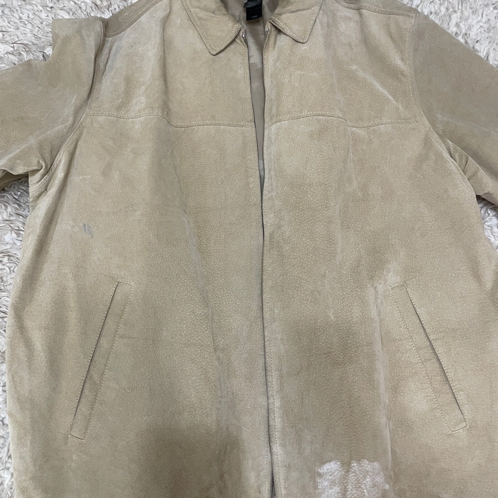 Axcess Men's Tan Suede Lightweight Jacket